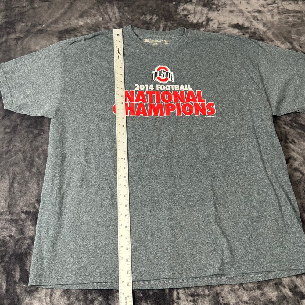 The Victory T-Shirt Mens XXL Gray Ohio State 2014 National Champions Go Bucks - Picture 2 of 6
